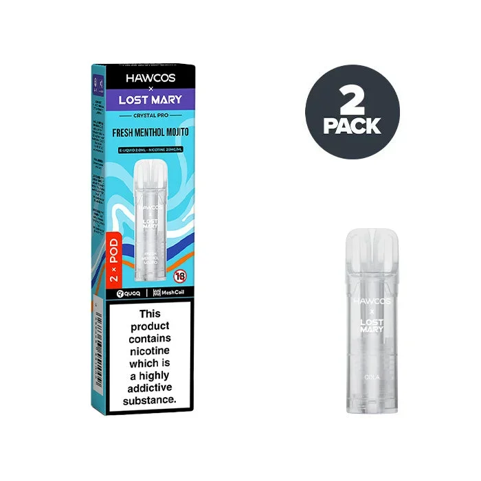 Fresh Menthol Mojito Hawcos X Lost Mary Crystal Pro Prefilled Pods