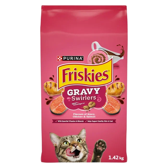 Friskies Gravy Swirlers Dry Cat Food, 1.42 kg