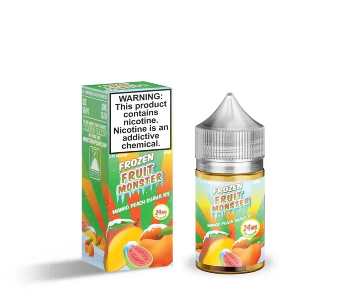 Frozen Fruit Monster Salt Mango Peach Guava Ice eJuice