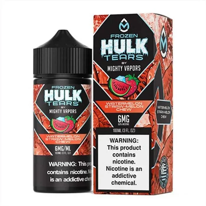 Frozen Watermelon Straw Melon Chew E-Liquid by Hulk Tears x Mighty Vapors