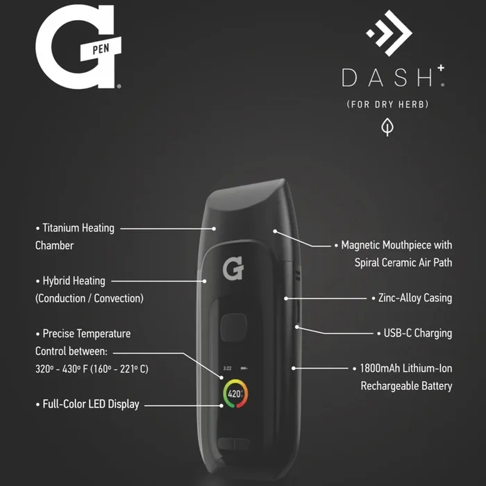 G PEN DASH+ VAPORIZER (FOR DRY HERB)