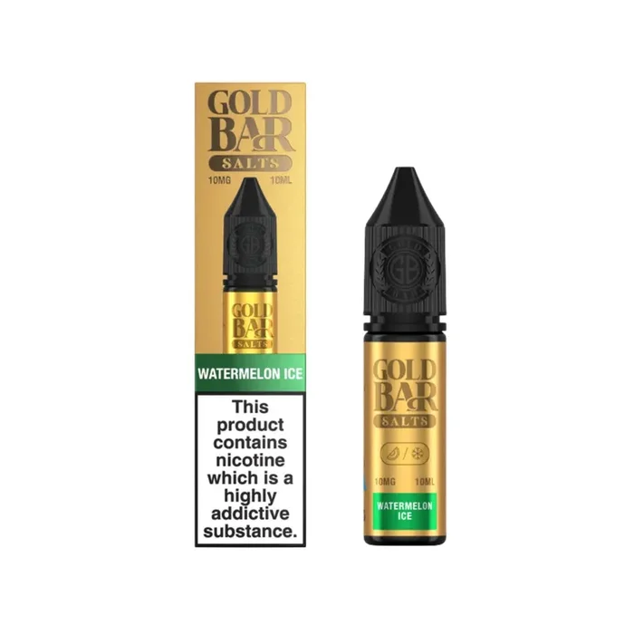 Gold Bar Watermelon Ice 10ml Nic Salt E-liquid