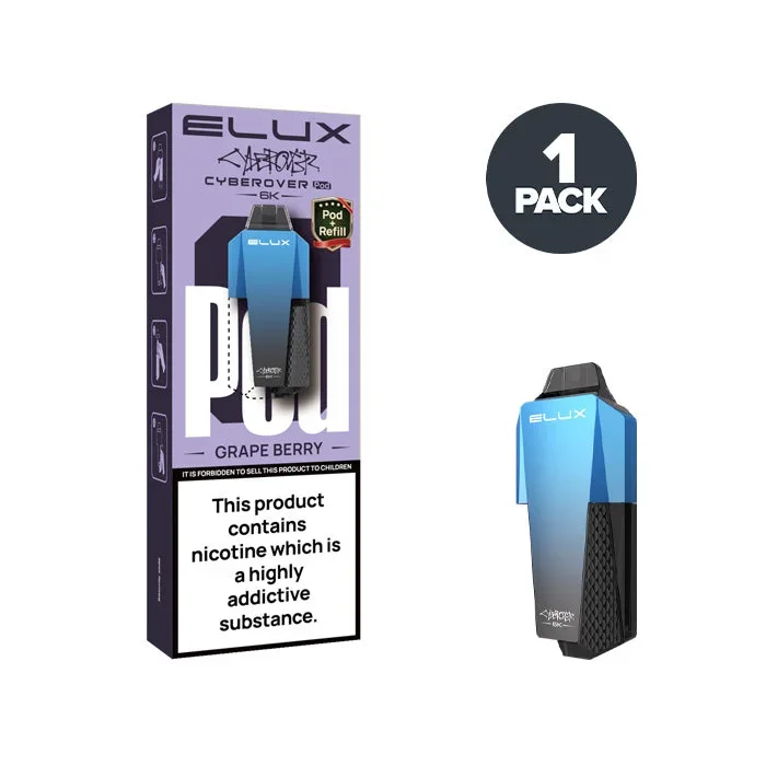Grape Berry Elux Cyberover 6K Prefilled Pods