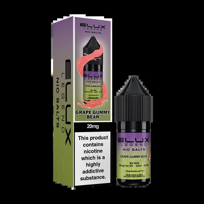 Grape Gummy Bear Nic Salt by Elux 10ml