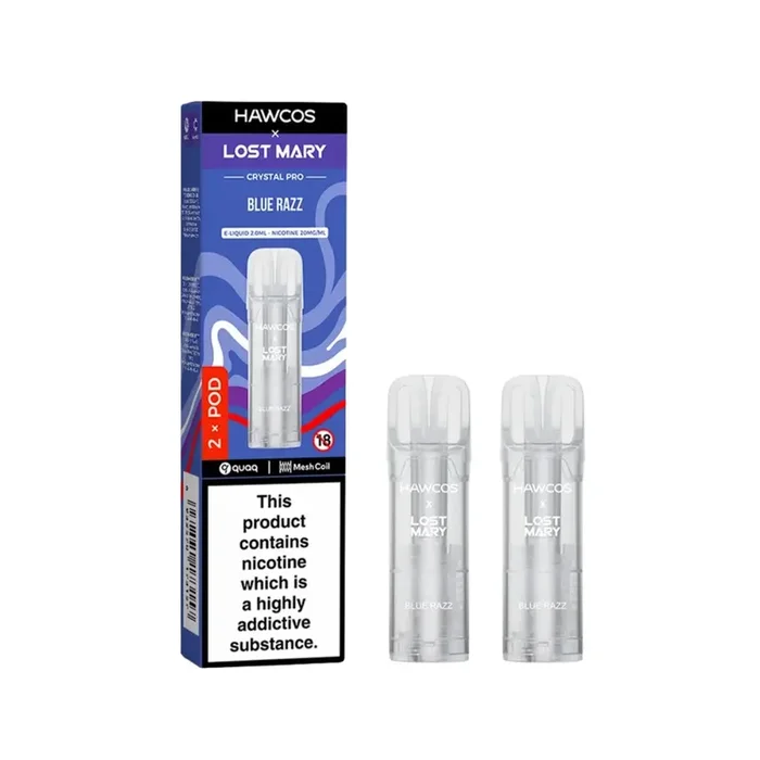 Hawcos X Lost Mary Crystal Pro Blue Razz Refill Pods