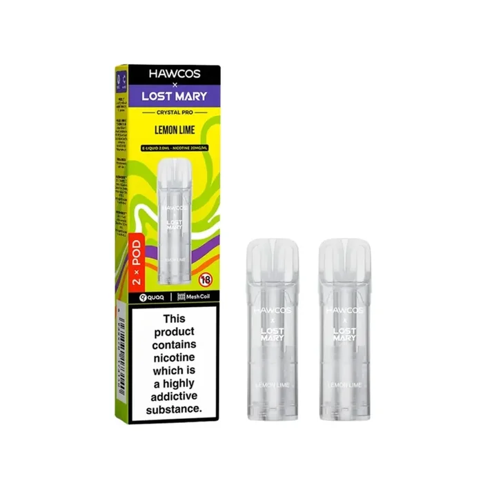 Hawcos X Lost Mary Crystal Pro Lemon Lime Refill Pods