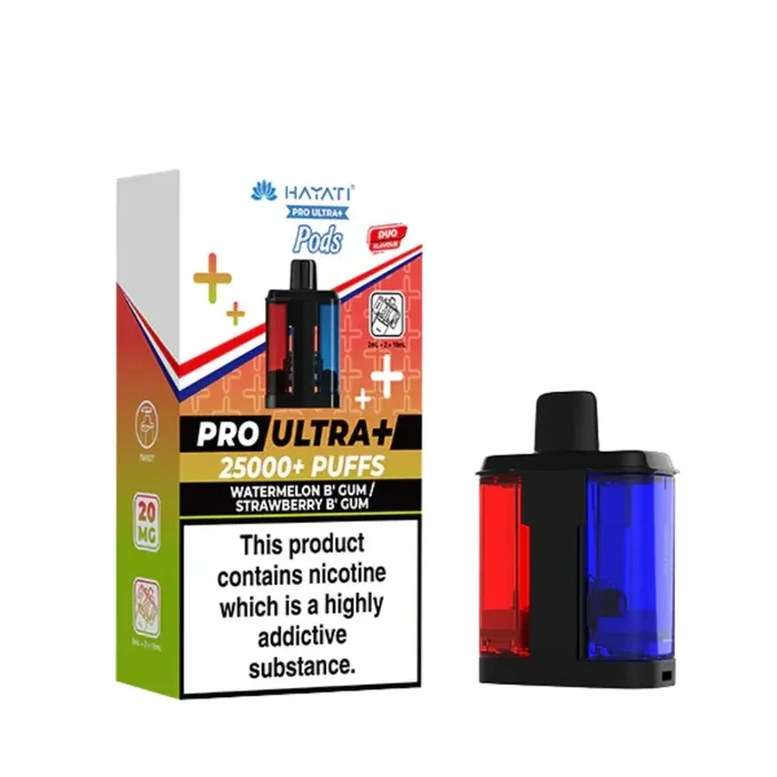 Hayati Pro Ultra Plus 25K Watermelon Bubblegum Strawberry Bubblegum Refill Pods