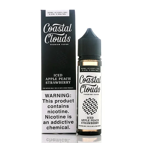 Iced Apple Peach Strawberry – Coastal Clouds E-Juice (60 ml)
