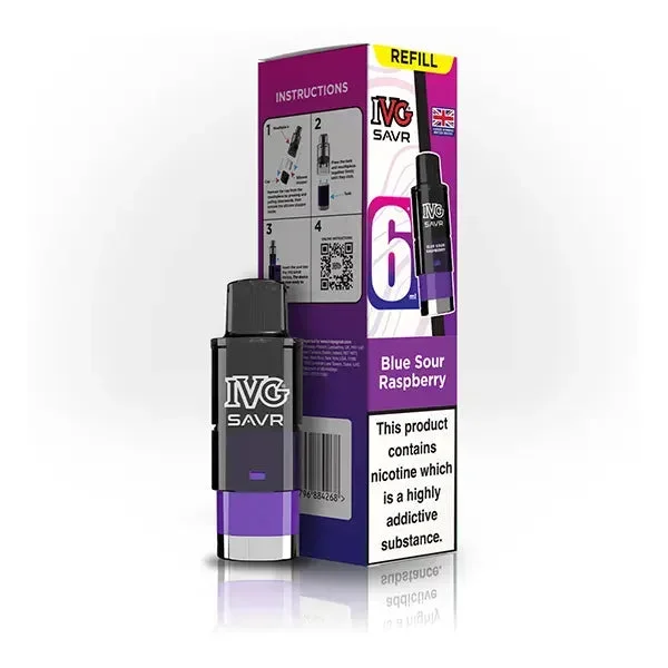 IVG SAVR Blue Sour Raspberry Refill Pods