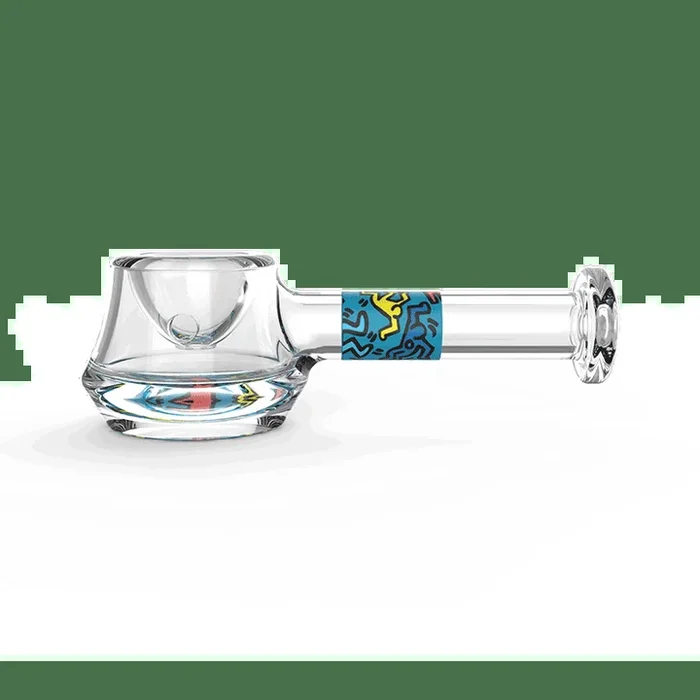 K HARING- GLASS SPOON PIPE