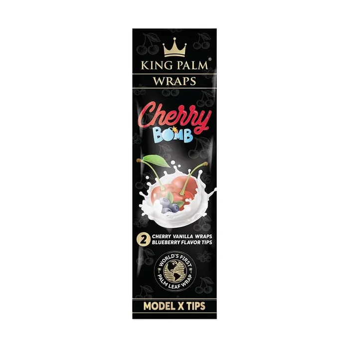 KING PALM- 2PK HEMP WRAPS- CHERRY BOMB