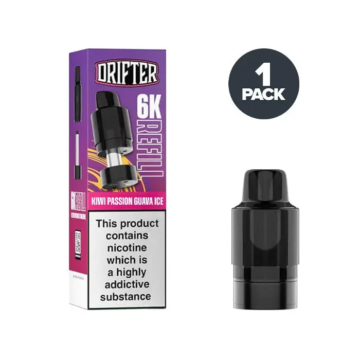 Kiwi Passion Guava Ice Drifter 6K Pre-filled Pods