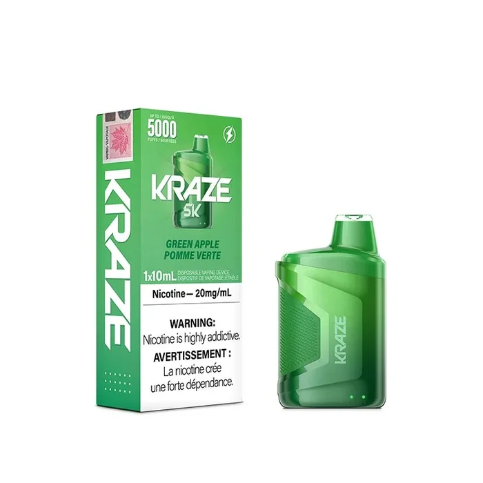 Kraze 5K Disposable – Green Apple