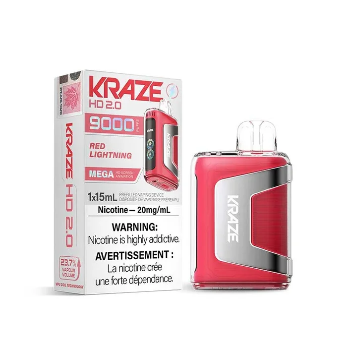 Kraze HD 2.0 Disposable – Red Lighting Ice