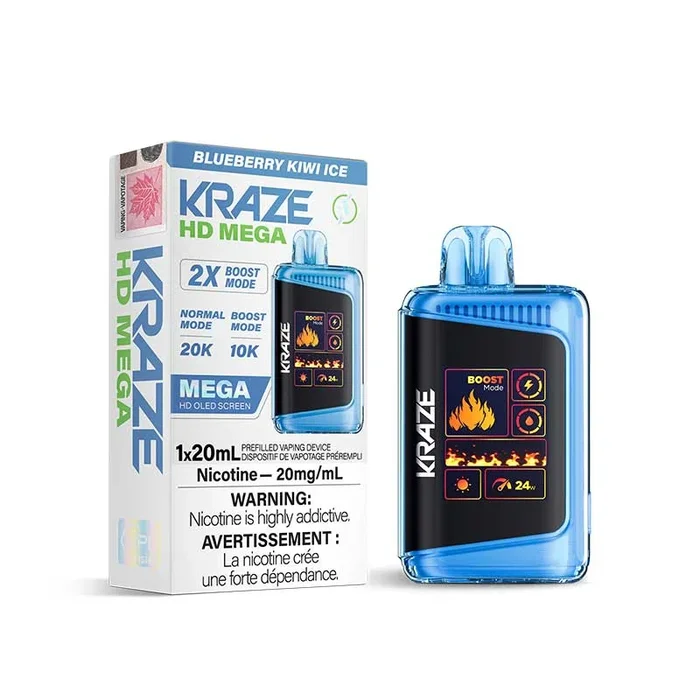 Kraze HD Mega Disposable – Blueberry Kiwi Ice (ON)