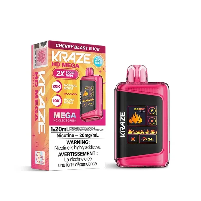 Kraze HD Mega Disposable – Cherry Blast G Ice (ON)