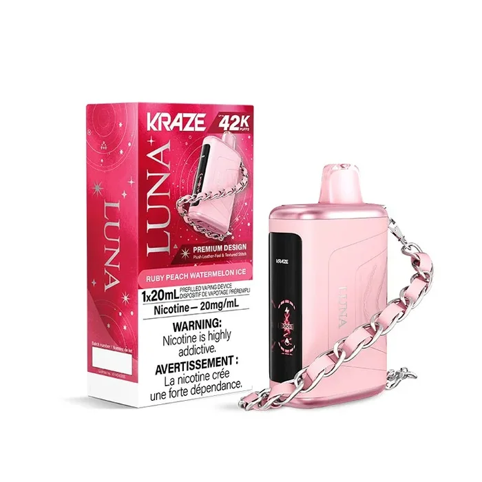 Kraze Luna Disposable – Ruby Peach Watermelon Ice