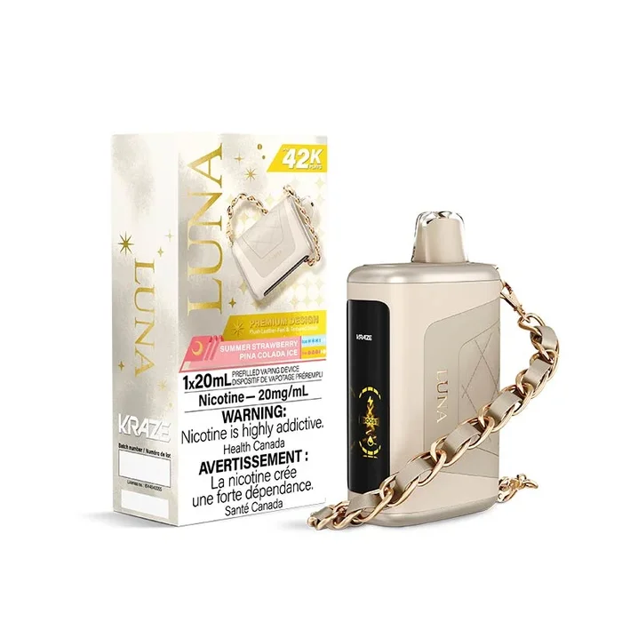 Kraze Luna Disposable – Summer Strawberry Pina Colada Ice (ON)