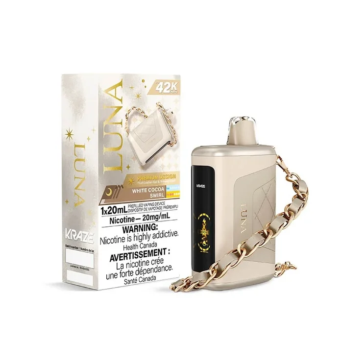 Kraze Luna Disposable – White Cocoa Swirl (ON)