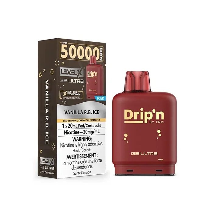 Level X Drip’n G2 Ultra Pod – Vanilla R.B. Ice