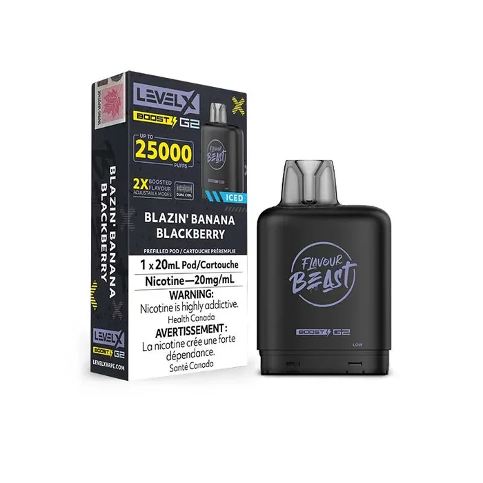 Level X Flavour Beast Boost G2 Pod – Blazin’ Banana Blackberry