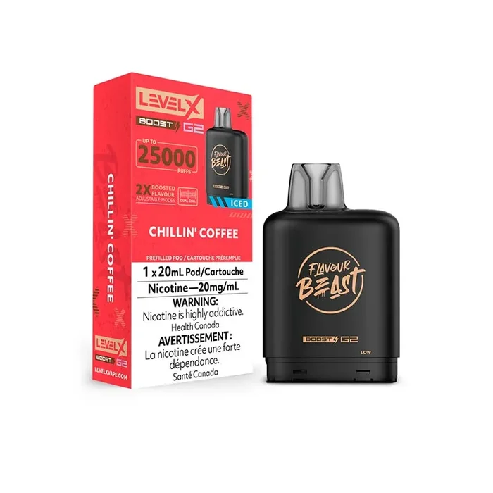 Level X Flavour Beast Boost G2 Pod – Chillin’ Coffee Iced (ON)