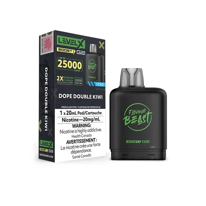 Level X Flavour Beast Boost G2 Pod – Dope Double Kiwi (ON)