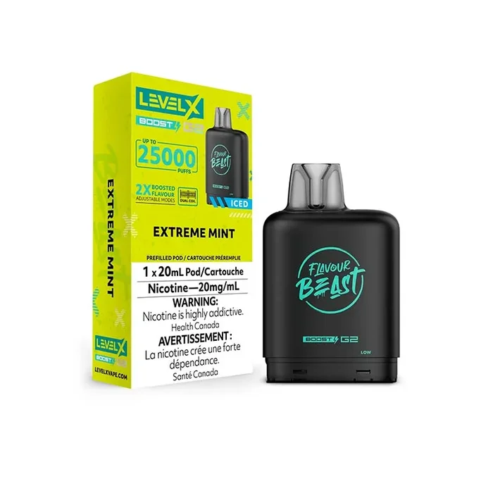 Level X Flavour Beast Boost G2 Pod – Extreme Mint Iced (MB)