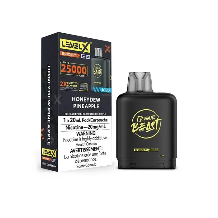 Level X Flavour Beast Boost G2 Pod – Honeydew Pineapple Iced (ON)