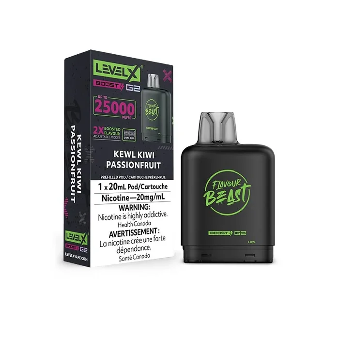 Level X Flavour Beast Boost G2 Pod – Kewl Kiwi Passionfruit (ON)