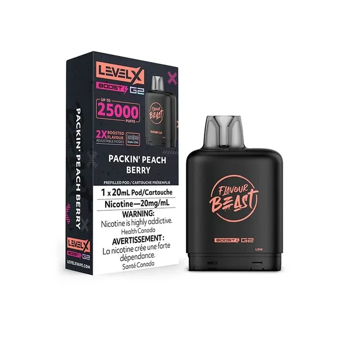Level X Flavour Beast Boost G2 Pod – Packin’ Peach Berry (ON)