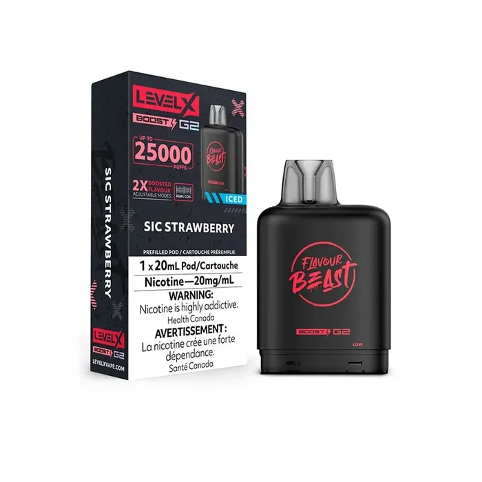 Level X Flavour Beast Boost G2 Pod – Sic Strawberry Iced (MB)