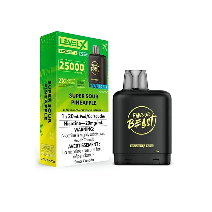 Level X Flavour Beast Boost G2 Pod – Super Sour Pineapple Iced (AB)