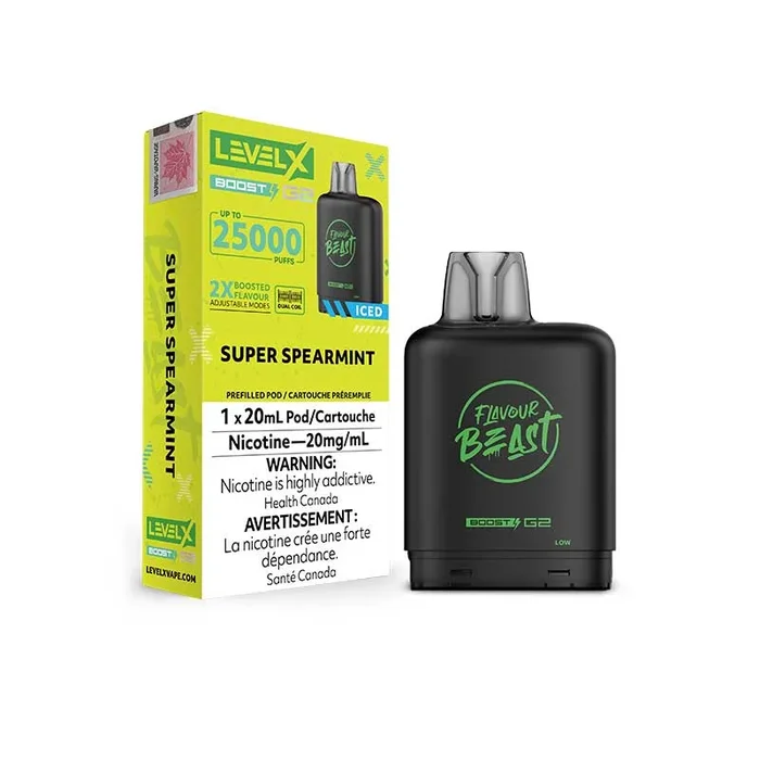 Level X Flavour Beast Boost G2 Pod – Super Spearmint (AB)