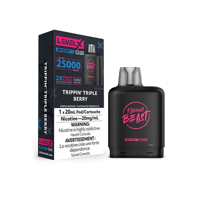 Level X Flavour Beast Boost G2 Pod – Trippin’ Triple Berry (ON)