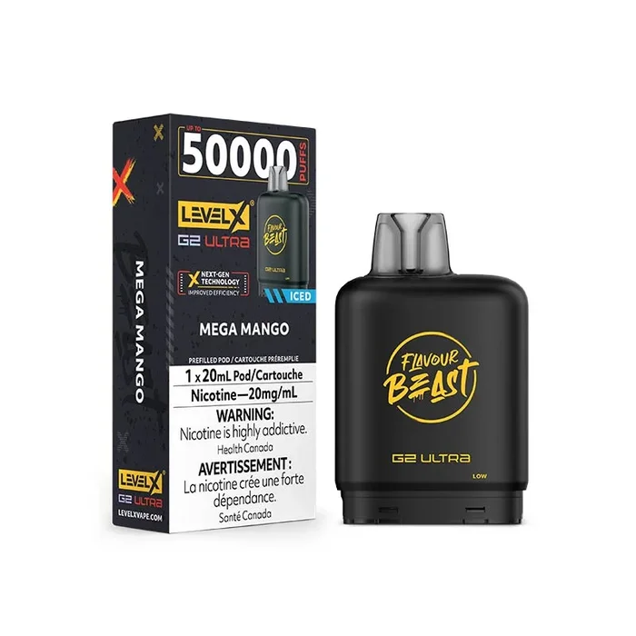 Level X G2 Ultra Pod – Flavour Beast – Mega Mango Iced (ON)