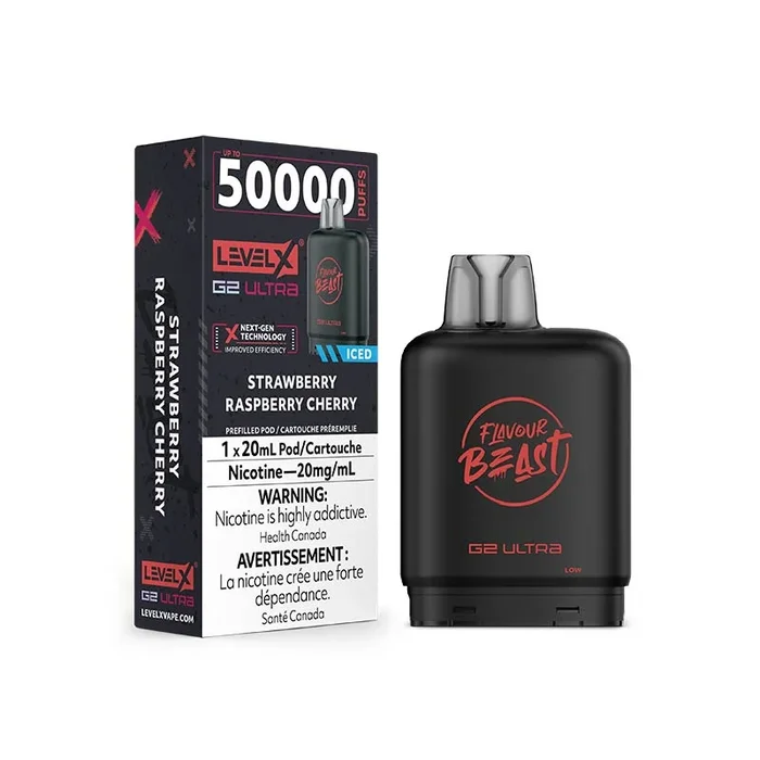 Level X G2 Ultra Pod – Flavour Beast – Strawberry Raspberry Cherry Iced