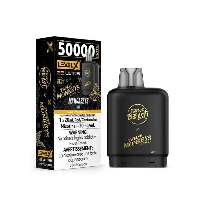 Level X G2 Ultra Pod – Flavour Beast X 12 Monkeys – Mangabeys Iced