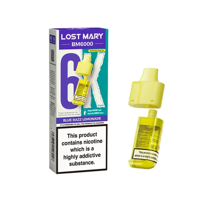 Lost Mary BM6000 Blue Razz Lemonade Refill Pod