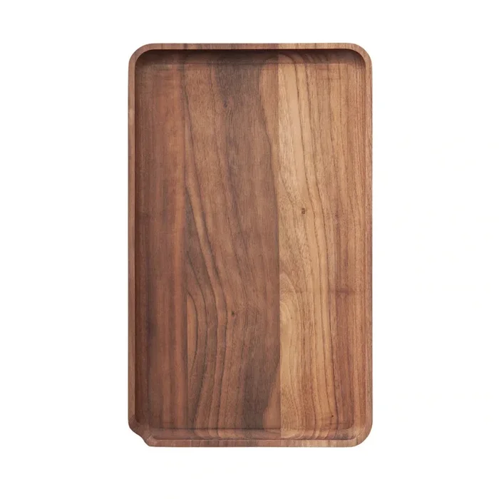 MARLEY NATURAL WOODEN ROLLING TRAY WITH SCRAPER