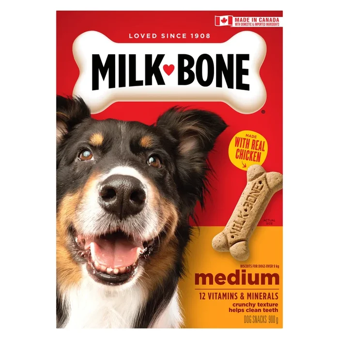 Milk-Bone Biscuits Medium Dog Treats, 900-g