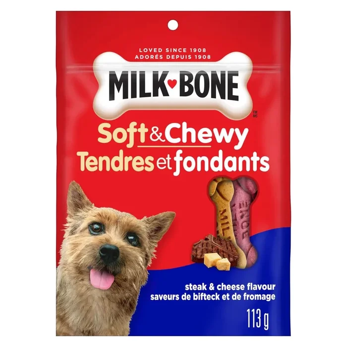 Milk-Bone Soft & Chewy Steak and Cheese Flavour, 113 g