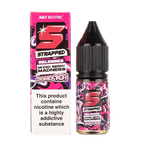 Mixed Berry Madness Nic Salt E-Liquid by Strapped Reloaded