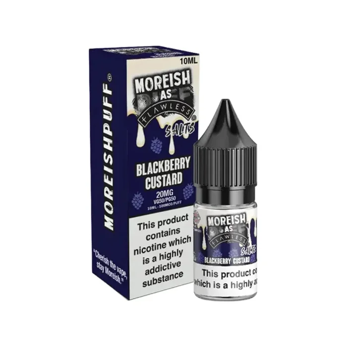 Moreish As Flawless Blackberry Custard 10ml Nic Salt E-liquid