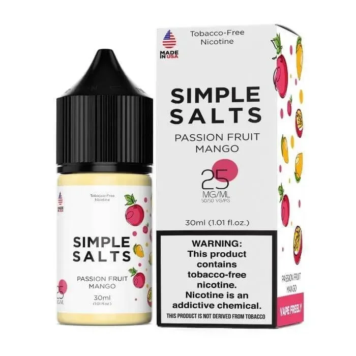 Passion Fruit Mango Nicotine Salt by Simple Salts