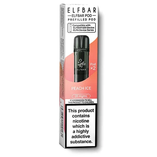 Peach Ice Elfbar 600 Prefilled Pods