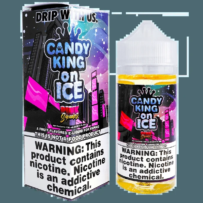 Pink Squares on ICE by Candy King E-Liquid (100ml)