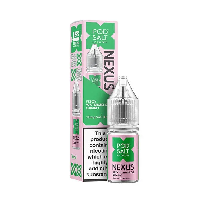 Pod Salt Nexus Fizzy Watermelon Gummy 10ml Nic Salt E-liquid