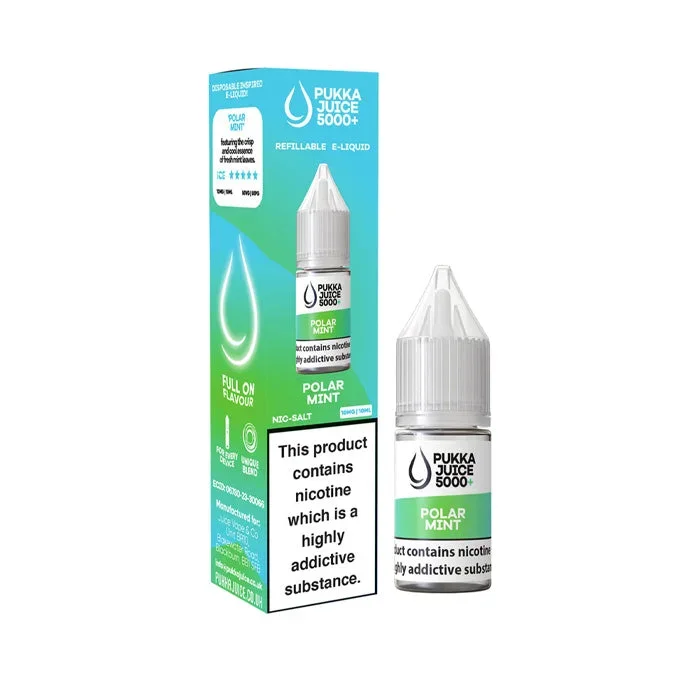 Polar Mint 10ml Nic Salt E-Liquid by Pukka Juice 5000+