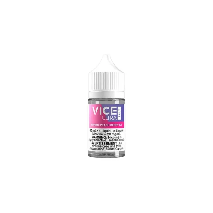 Poppin’ Peach Berry Ice By Vice Ultra Salt (AB)
